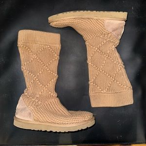 UGG Argyle knit boots